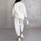 📢📢50% OFF !!!⏰Women Long-Sleeve Irregular Hem Sweatshirts & Pants Set👚👖