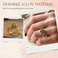 📢📢40% OFF !! ⏰Green Synthetic Crystal Ring with Intricate Leaf