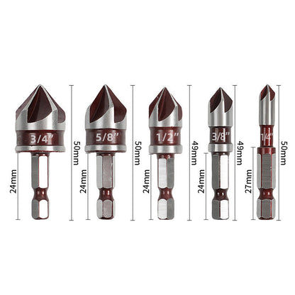 📢📢40% OFF !! ⏰ Countersink Drill Bit Set for Woodworking (5PCS/3PCS) – Clean Flush Holes, Durable & Time-Saving ⚙️