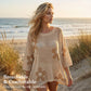 🌺 50% OFF! Women's Floral Jacquard Beach Cover-Up – Breathable Hollow-Knit, Bikini Set Included 🏖️