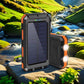 📢📢40% OFF !! ⏰ Portable Solar Power Bank – Solar Powered Charger with Dual LED Flashlights 🔋
