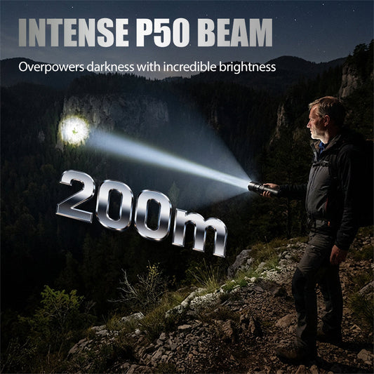 📢📢50% OFF!!⏰Rechargeable P50 LED Flashlight with Adjustable Zoom