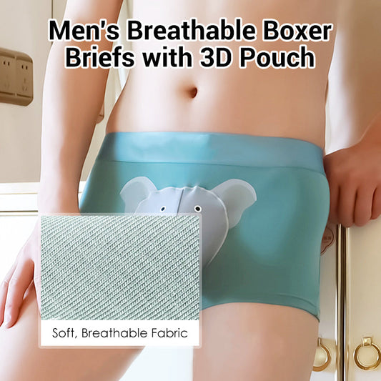 📢📢50% OFF!!⏰Men's Breathable Boxer Briefs with 3D Pouch