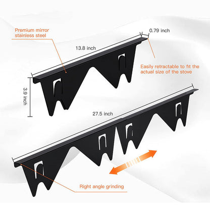 📢📢50% OFF!!⏰Stainless Steel Adjustable Retractable Stove Gap Covers
