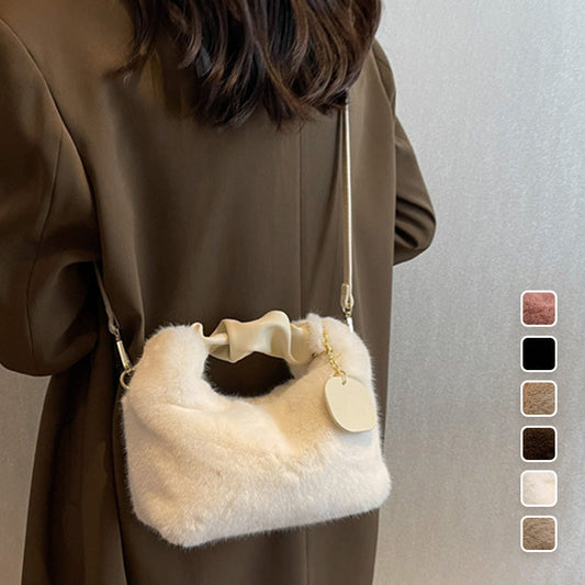 📢📢50% OFF !!!⏰ Best Gift For Her – 2026 Multifunctional Faux Fur Bag, Skin-Friendly & Convertible (Shoulder/Crossbody) 👜