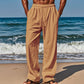 Men's Trendy Linen Loose Fit Pants with Pockets