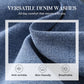 Gerade geschnittene Jeans mit hoher Taille und Schleifenstickerei