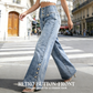 📢📢50% OFF !!!⏰High-Waist Wide-Leg Jeans – easy pull-on style! Side slits let the breeze in, keep you cool. 🌸