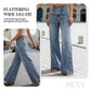 📢📢50% OFF !!!⏰High-Waist Wide-Leg Jeans – easy pull-on style! Side slits let the breeze in, keep you cool. 🌸