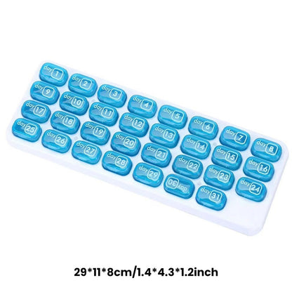 Portable 31-Day Monthly Pill Organizer