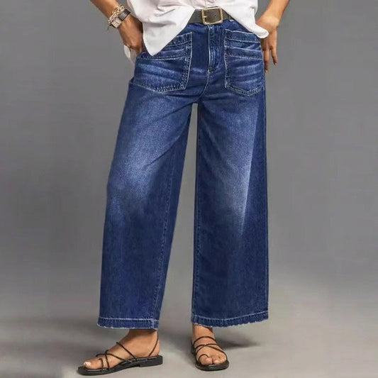 📢📢32% OFF !!!⏰Women's Casual High-Rise Wide-Leg Jeans