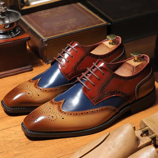 📢📢50% OFF !! & FREE SHIPPING⏰Men's Classic Wingtip Brogue Oxford Shoes