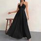 💃New Arrival Special Price:￡15.99!!✨30K+ SOLD🌸Halter Neck Backless Tiered Maxi Dress