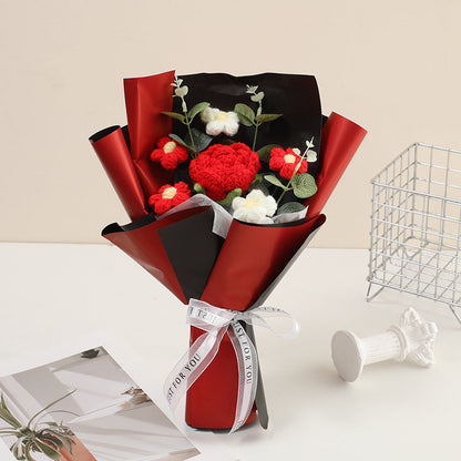 Handmade Delicate Crochet Flower Bouquet