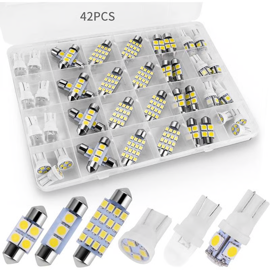 💡42-piece super bright LED car interior lighting set - plug & play upgrade for your car ✨