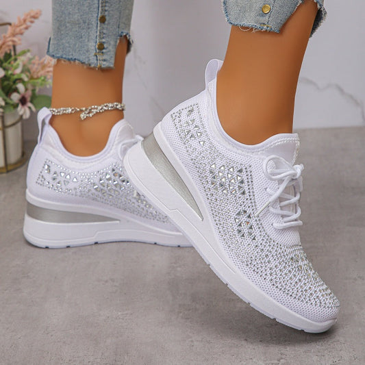 📢📢50% OFF !!!⏰Rhinestones-Embellished Breathable Mesh Sneakers