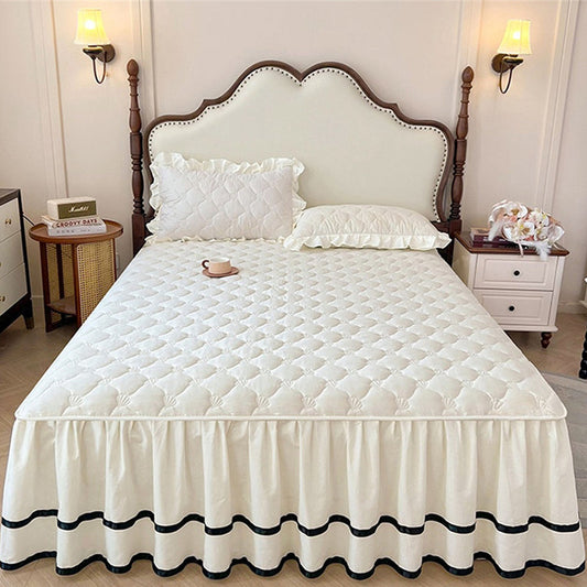 📢📢50% OFF !! & FREE SHIPPING⏰Washed Cotton Ruffle Bed Skirt with Pillow Sham