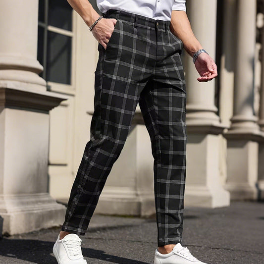 📢📢40% OFF !!!⏰Men's Slim-Fit Plaid Trousers
