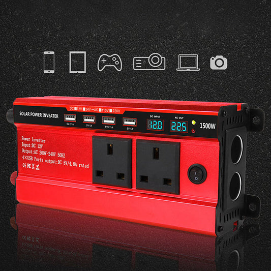 📢📢50% OFF !!!⏰1500W Car Power Inverter with 4 USB Ports