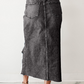 📢📢50% OFF !!!⏰Women's High-Waist Ripped Denim Midi Skirt