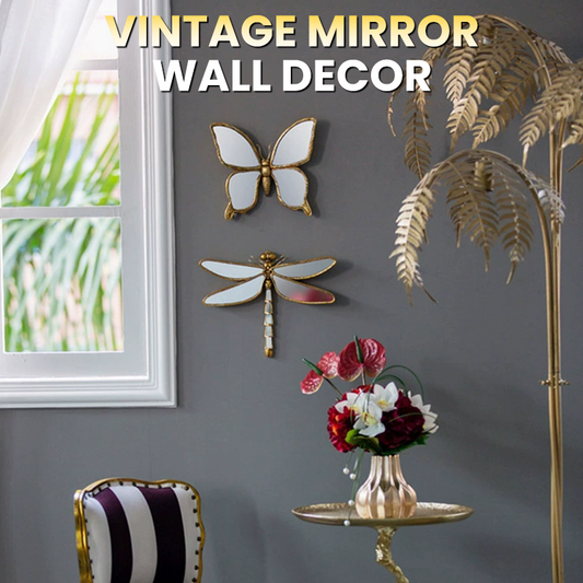 📢📢40% OFF !!!⏰Vintage Mirror Butterfly & Dragonfly Wall Decor