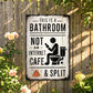 Vintage Tin Sign, This Is a Bathroom Not an Internet Cafe & Split Sign, Wall Art Decor for Home Farmhouse Washroom Bathroom Toilet, Vintage Metal Sign