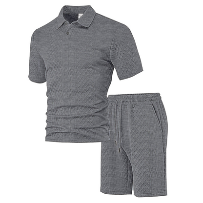 💞50K+ SOLD!💥🩳Men's Diamond Print 2-Piece Set – Ready in seconds! Soft, breathable top with easy shorts. No fuss, just style. Perfect for garden BBQs or coffee dates.