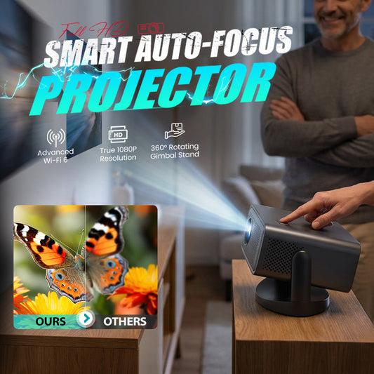 📢📢50% OFF !!!⏰Full HD Smart Auto-Focus Projector
