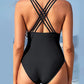 📢📢50% OFF !!!⏰Women's Sexy Halter Tie Backless One-piece Swimsuit