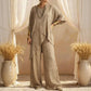 💎 55% OFF! 💎 Women's Two-Piece Loose Fit Outfit – Asymmetrical Top + Wide-Leg Pants, Lightweight & Wrinkle-Resistant 🌸🌿