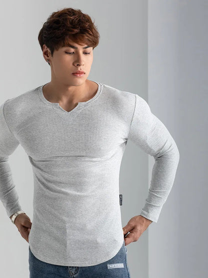 📢📢50% OFF !!!⏰V-Neck Long-Sleeved Sports T-Shirt