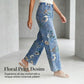 📢📢30% OFF !! ⏰Women's Floral Print Straight-Leg Jeans【BUY 2 GET FREE SHIPPING】