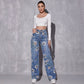 📢📢30% OFF !! ⏰Women's Floral Print Straight-Leg Jeans【BUY 2 GET FREE SHIPPING】
