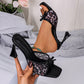 📢📢50% OFF !!!⏰Women’s Fashion Square-Toe Open-Toe High Heel Sandals