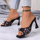 📢📢50% OFF !!!⏰Women’s Fashion Square-Toe Open-Toe High Heel Sandals