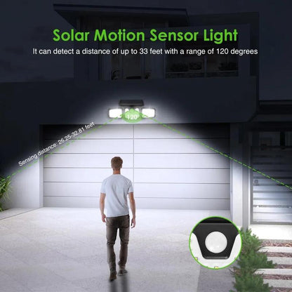 📢📢50% OFF !!!⏰Solar 3-Heads Wall Light With Sensor Lighting Function