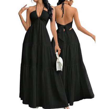 🥳2026 HOT SALE🥳💞50K+ SOLD!💥👗☀️ 50% OFF! Women's Loose Fit Sleeveless Dress – Breathable, light & airy. Flattering empire waist. Perfect for summer holidays or casual days. Black, white & yellow. 🌿✨