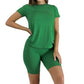 Women's Sports Top & Shorts 2-Piece Set