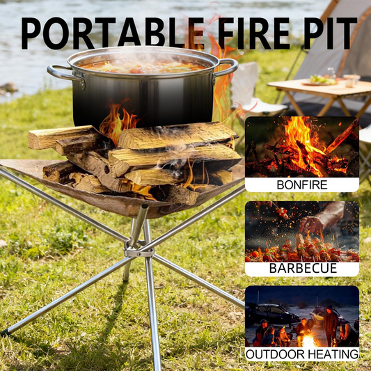📢📢Big Sale Now On!⏰Portable Outdoor Fire Pit with Carrying Bag