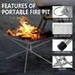 📢📢Big Sale Now On!⏰Portable Outdoor Fire Pit with Carrying Bag