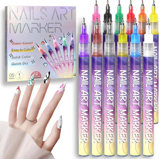 📢📢Big Sale Now On!⏰12 Colors Nail Art Pens Set