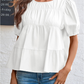 Puff Sleeve Smocked Peplum Top
