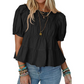 Puff Sleeve Smocked Peplum Top