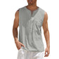 Men's Casual Sleeveless Lace-Up Tank Top