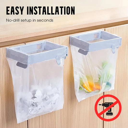 📢📢40% OFF !! ⏰No-Drill Wall-Mounted Folding Trash Bag Holder