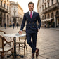 🔥Hot Sale Offers-Men's Double-Breasted Pinstripe Suit Set