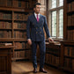 🔥Hot Sale Offers-Men's Double-Breasted Pinstripe Suit Set