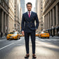 🔥Hot Sale Offers-Men's Double-Breasted Pinstripe Suit Set