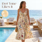 👗New arrival 40% OFF!🥰Plus Size Floral Print Spaghetti Strap Midi Dress