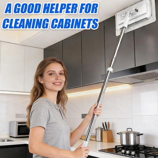 📢📢40% OFF !! ⏰ Hands-Free Flat Mop – Shark-Tooth Grip, Universal Cloths, Telescopic 🪥